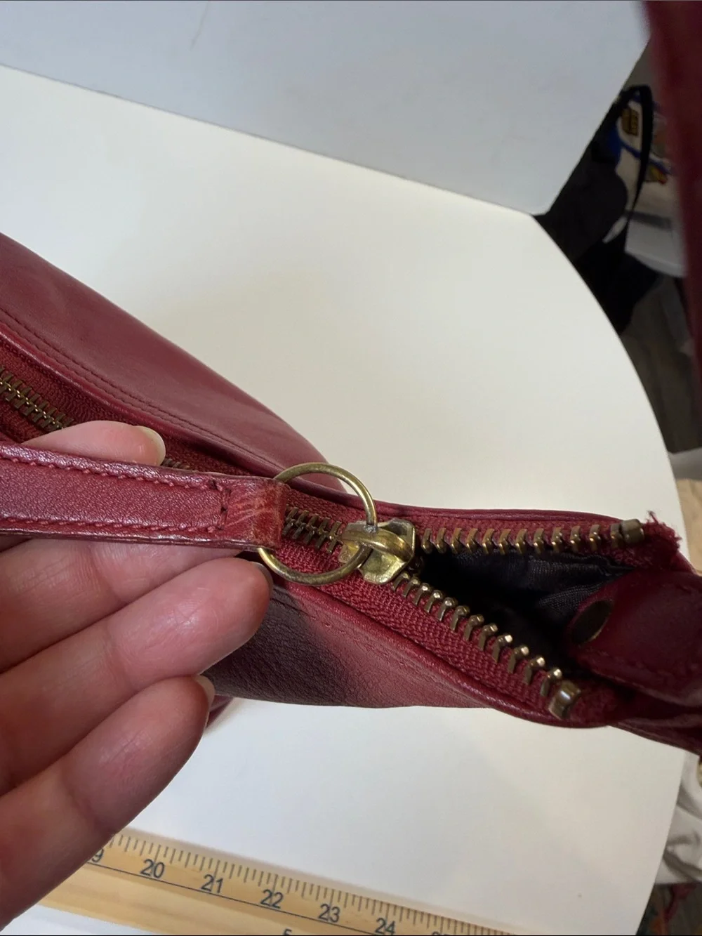 Vintage Coach RED Legacy West Hobo bag, style 9823